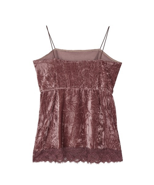 Ameri(アメリ)の「VELOUR LAYERED CUT TOP(Tシャツ/カットソー・レディース・ローズ/ブラック/アイボリー・FREE)」の14枚目の写真