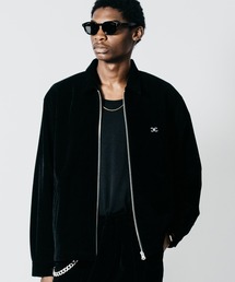 VELOUR HARRINGTON SUIT JACKET