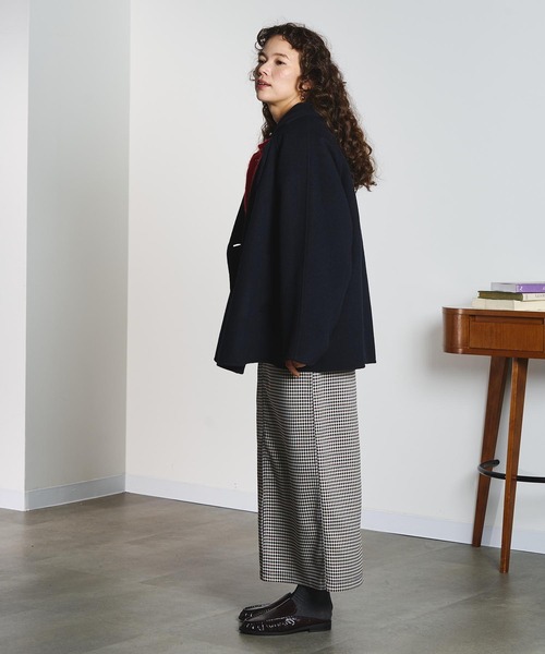 ROSE BUD(ローズバッド)の「WIDE TAILORED COAT(ダウンジャケット/コート・レディース・ネイビー/レッド・ONE SIZE)」の17枚目の写真