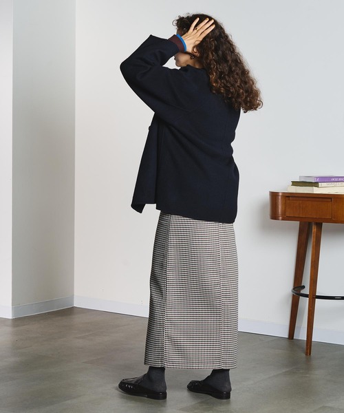 ROSE BUD(ローズバッド)の「WIDE TAILORED COAT(ダウンジャケット/コート・レディース・ネイビー/レッド・ONE SIZE)」の18枚目の写真