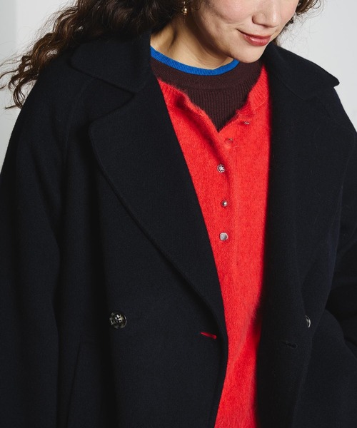 ROSE BUD(ローズバッド)の「WIDE TAILORED COAT(ダウンジャケット/コート・レディース・ネイビー/レッド・ONE SIZE)」の20枚目の写真