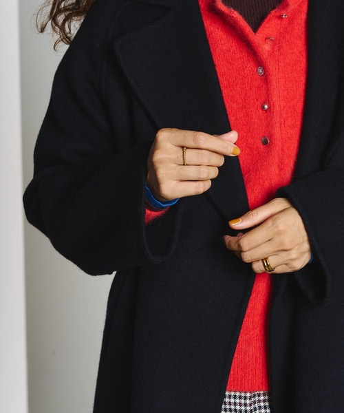 ROSE BUD(ローズバッド)の「WIDE TAILORED COAT(ダウンジャケット/コート・レディース・ネイビー/レッド・ONE SIZE)」の22枚目の写真