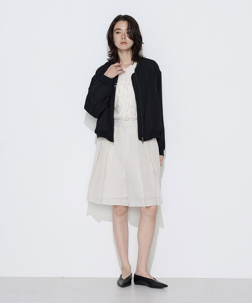 K.T KIYOKO TAKASE(キヨコタカセ)の「リネンウール MA-1ブルゾン(ブルゾン・レディース・アイボリー/ブラック・9号)」の19枚目の写真