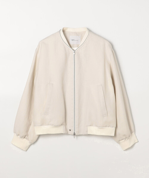 K.T KIYOKO TAKASE(キヨコタカセ)の「リネンウール MA-1ブルゾン(ブルゾン・レディース・アイボリー/ブラック・9号)」の12枚目の写真