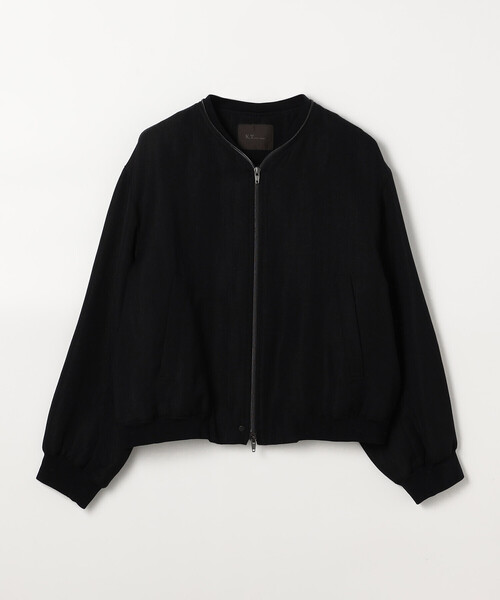 K.T KIYOKO TAKASE(キヨコタカセ)の「リネンウール MA-1ブルゾン(ブルゾン・レディース・アイボリー/ブラック・9号)」の13枚目の写真