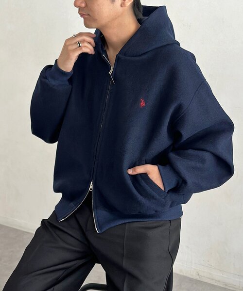 U.S. POLO ASSN.(ユーエスポロアッスン)の「【U.S. POLO ASSN.】メルトンジップパーカー(ブルゾン・メンズ・グレー/バーガンディー/ネイビー・MEDIUM/LARGE)」の2枚目の写真