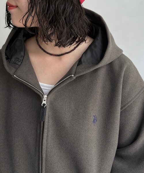 U.S. POLO ASSN.(ユーエスポロアッスン)の「【U.S. POLO ASSN.】メルトンジップパーカー(ブルゾン・メンズ・グレー/バーガンディー/ネイビー・MEDIUM/LARGE)」の9枚目の写真