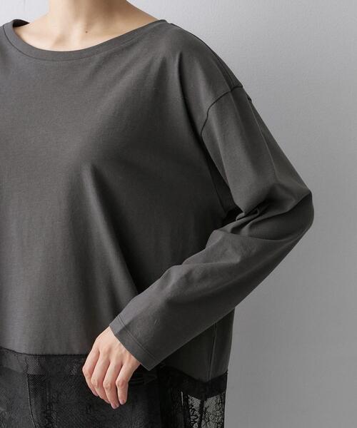 UNTITLED(アンタイトル)の「レースドッキングプルオーバー(Tシャツ/カットソー・レディース・オフホワイト/ブラック/チャコールグレー・44/04/00/48/02/50)」の21枚目の写真