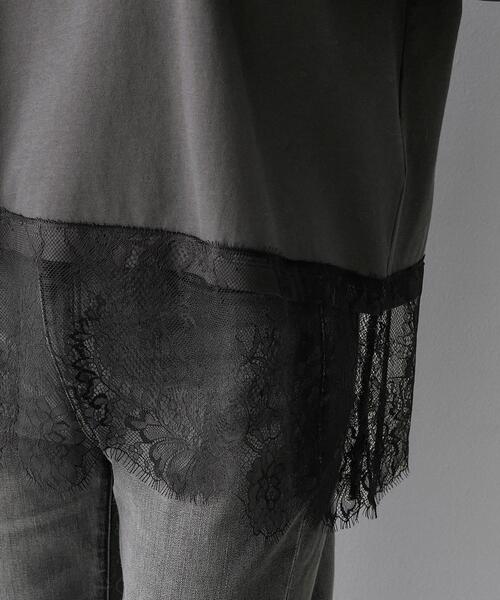 UNTITLED(アンタイトル)の「レースドッキングプルオーバー(Tシャツ/カットソー・レディース・オフホワイト/ブラック/チャコールグレー・44/04/00/48/02/50)」の22枚目の写真