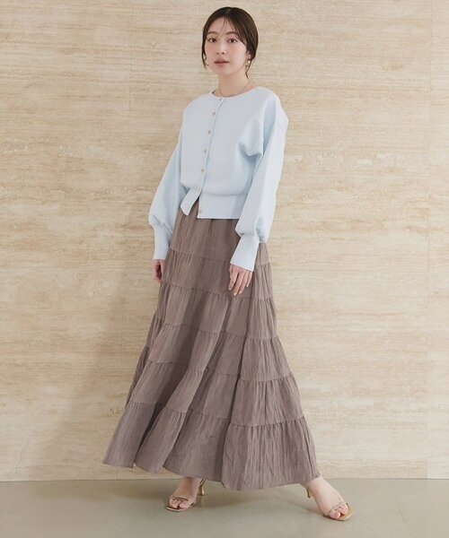 natural couture（ナチュラルクチュール）の「お家で洗えるちびハート釦カーディガン（カーディガン/ボレロ・レディース・ブラック/チャコールグレー/オフホワイト/サックスブルー/ピンク/モカ/ボルドー・FREE）」の21枚目の写真