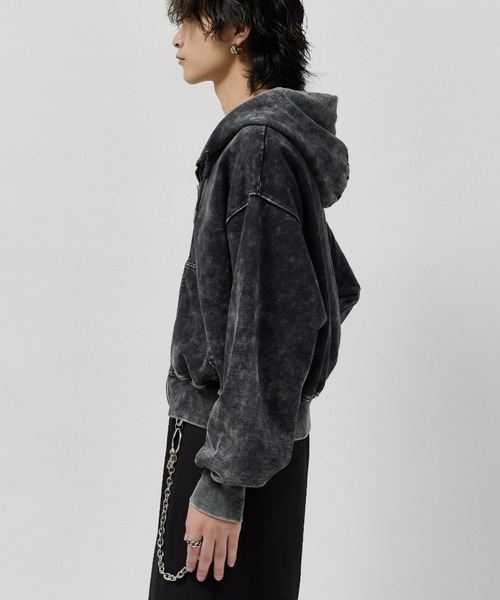 Lui's(ルイス)の「ROUND SWEAT ZIP HOODIE(パーカー・メンズ・グレー/ブラック・S/M)」の5枚目の写真