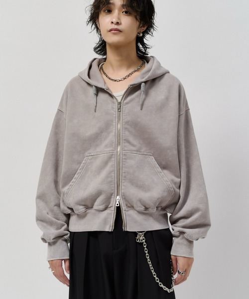 Lui's(ルイス)の「ROUND SWEAT ZIP HOODIE(パーカー・メンズ・グレー/ブラック・S/M)」の9枚目の写真