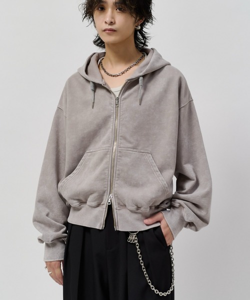 Lui's(ルイス)の「ROUND SWEAT ZIP HOODIE(パーカー・メンズ・グレー/ブラック・S/M)」の10枚目の写真