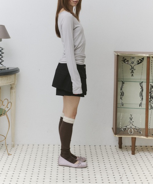 thinkto(シンクト)の「カーゴレイヤードショートパンツ(その他パンツ・レディース・ブラック・1/0)」の9枚目の写真