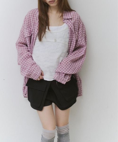 thinkto(シンクト)の「カーゴレイヤードショートパンツ(その他パンツ・レディース・ブラック・1/0)」の11枚目の写真