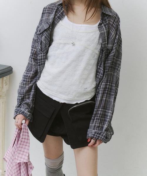 thinkto(シンクト)の「カーゴレイヤードショートパンツ(その他パンツ・レディース・ブラック・1/0)」の15枚目の写真