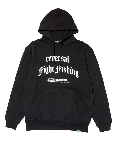 reversal.dogi.design.works(リバーサル・ドーギ・デザイン・ワークス)の「<reversal/リバーサル>FF HOODIE(パーカー・メンズ・ブラック/レッド・M/L/XL)」の3枚目の写真