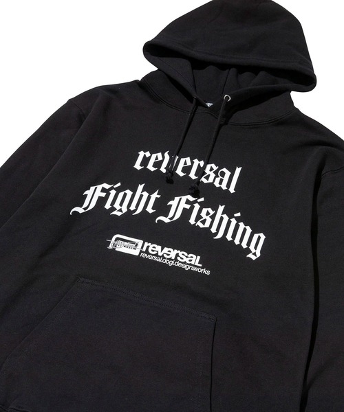 reversal.dogi.design.works(リバーサル・ドーギ・デザイン・ワークス)の「<reversal/リバーサル>FF HOODIE(パーカー・メンズ・ブラック/レッド・M/L/XL)」の4枚目の写真