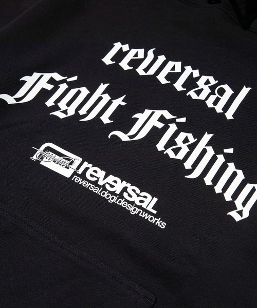 reversal.dogi.design.works(リバーサル・ドーギ・デザイン・ワークス)の「<reversal/リバーサル>FF HOODIE(パーカー・メンズ・ブラック/レッド・M/L/XL)」の5枚目の写真