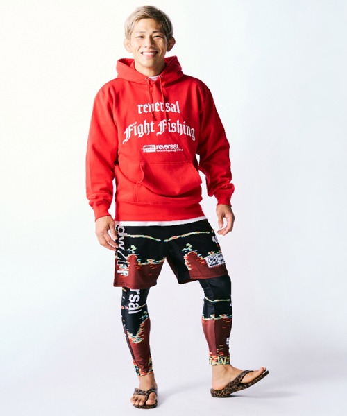 reversal.dogi.design.works(リバーサル・ドーギ・デザイン・ワークス)の「<reversal/リバーサル>FF HOODIE(パーカー・メンズ・ブラック/レッド・M/L/XL)」の12枚目の写真