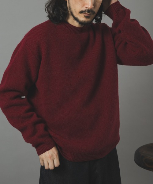 ITEMS URBANRESEARCH(アイテムズ アーバンリサーチ)の「タスマニア メリノウール100 クルーネックニット(ニット/セーター・メンズ・チャコールグレー/ブルー/バーガンディー/マスタード/ベージュ/ホワイト・LARGE/MEDIUM)」の6枚目の写真