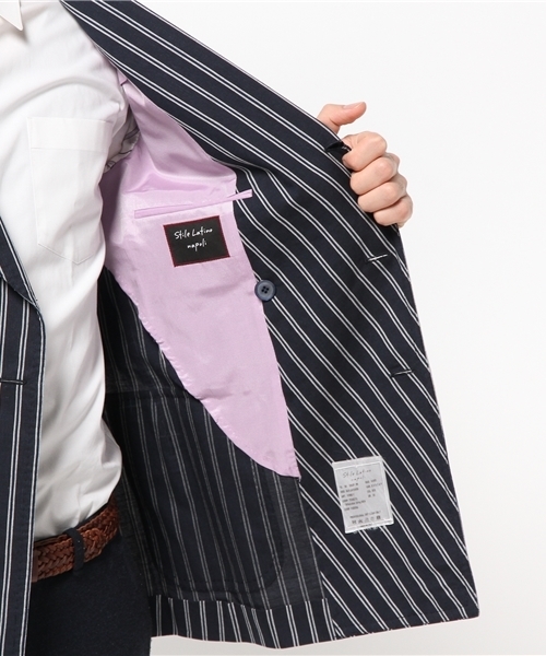 スティレラティーノ コットンリネン ダブルジャケット スティレラティーノ ダブルジャケット 【人気定番，人気】