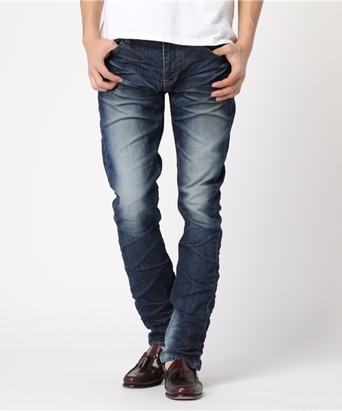 JACKROSE（ジャックローズ）の「ハイパーストレッチ クールマックス スタンダード加工デニム（デニムパンツ・メンズ・インディゴブルー/サックスブルー・L/M/S/XL）」の2枚目の写真