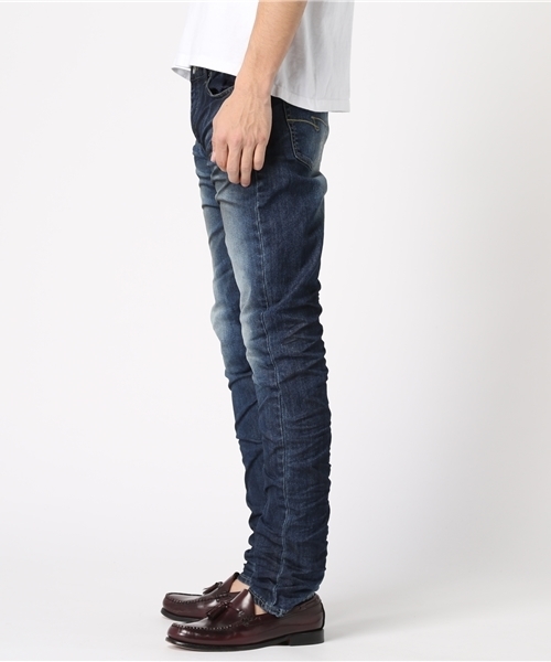 JACKROSE（ジャックローズ）の「ハイパーストレッチ クールマックス スタンダード加工デニム（デニムパンツ・メンズ・インディゴブルー/サックスブルー・L/M/S/XL）」の3枚目の写真