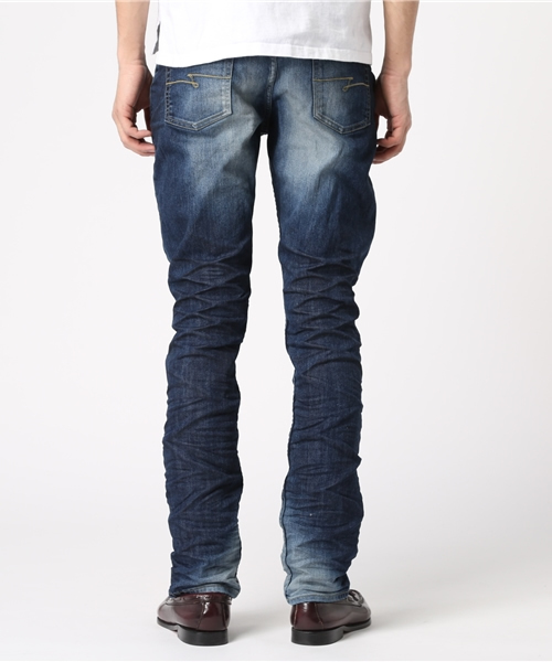 JACKROSE（ジャックローズ）の「ハイパーストレッチ クールマックス スタンダード加工デニム（デニムパンツ・メンズ・インディゴブルー/サックスブルー・L/M/S/XL）」の4枚目の写真