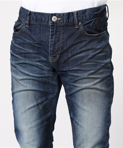 JACKROSE（ジャックローズ）の「ハイパーストレッチ クールマックス スタンダード加工デニム（デニムパンツ・メンズ・インディゴブルー/サックスブルー・L/M/S/XL）」の6枚目の写真