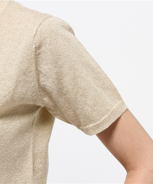 IEDIT（イディット）の「ＤＲＥＣＯ　ｂｙ　ＩＥＤＩＴ　チクチクしにくい！ＵＶカットＯＫ！ぎっしりラメで顔まわり華やかアクセサリートップス　　（Tシャツ/カットソー・レディース・シルバー/ゴールド・X-LARGE/MEDIUM/LARGE/SMALL/XX-LARGE）」の16枚目の写真