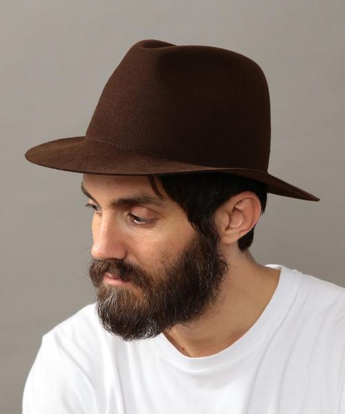 BEAUTY&YOUTH UNITED ARROWS（ビューティーアンドユースユナイテッドアローズ）の「BY ∴ フェルト ブリムハット◆（ハット・メンズ・ブラック/ブラウン/ダークブラウン・FREE）」の2枚目の写真