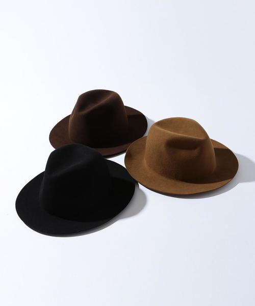 BEAUTY&YOUTH UNITED ARROWS（ビューティーアンドユースユナイテッドアローズ）の「BY ∴ フェルト ブリムハット◆（ハット・メンズ・ブラック/ブラウン/ダークブラウン・FREE）」の7枚目の写真