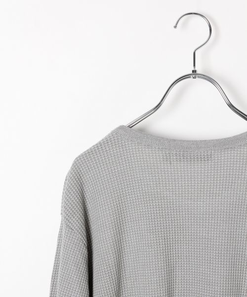 RAGEBLUE（レイジブルー）の「＜接触冷感＞ロングワッフルカットソー5分袖/727201（Tシャツ/カットソー・メンズ・グレー系その他/ホワイト/キャメル/ブラック・MEDIUM/LARGE）」の10枚目の写真