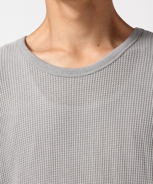 RAGEBLUE（レイジブルー）の「＜接触冷感＞ロングワッフルカットソー5分袖/727201（Tシャツ/カットソー・メンズ・グレー系その他/ホワイト/キャメル/ブラック・MEDIUM/LARGE）」の15枚目の写真