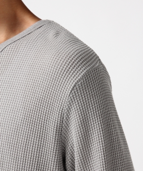 RAGEBLUE（レイジブルー）の「＜接触冷感＞ロングワッフルカットソー5分袖/727201（Tシャツ/カットソー・メンズ・グレー系その他/ホワイト/キャメル/ブラック・MEDIUM/LARGE）」の16枚目の写真
