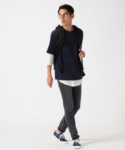 RAGEBLUE（レイジブルー）の「＜接触冷感＞ロングワッフルカットソー5分袖/727201（Tシャツ/カットソー・メンズ・グレー系その他/ホワイト/キャメル/ブラック・MEDIUM/LARGE）」の20枚目の写真