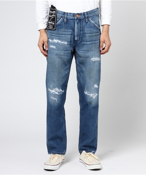 Wrangler(ラングラー)の「WRANGLER クラッシュテーパードデニム(デニムパンツ・メンズ・インディゴブルー・L/S/M)」の10枚目の写真