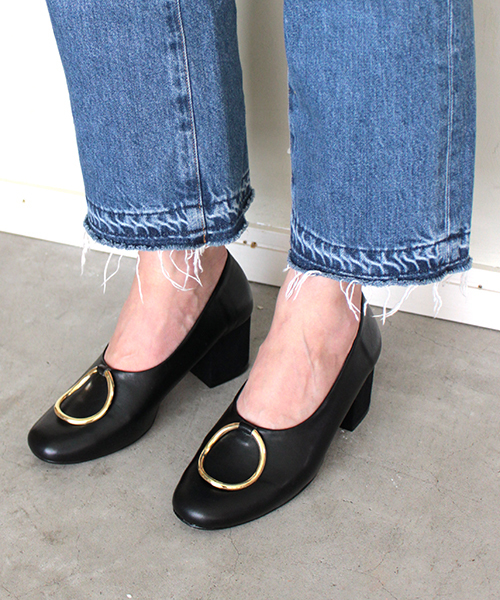 JELLY BEANS（ジェリービーンズ）の「【Sweet2月号掲載】メタルリングコウブカパンプス(134-2155)JELLY BEANS(ジェリービーンズ)（パンプス・レディース・パイソン/ブラック/ホワイト・24/24.5/23/23.5/22.5）」の3枚目の写真