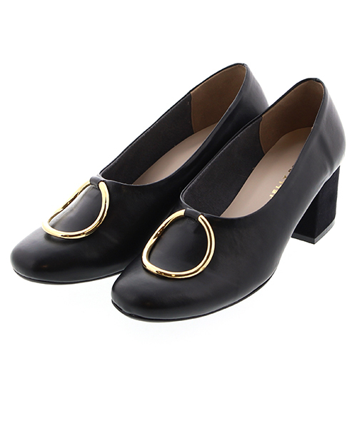 JELLY BEANS（ジェリービーンズ）の「【Sweet2月号掲載】メタルリングコウブカパンプス(134-2155)JELLY BEANS(ジェリービーンズ)（パンプス・レディース・パイソン/ブラック/ホワイト・24/24.5/23/23.5/22.5）」の4枚目の写真