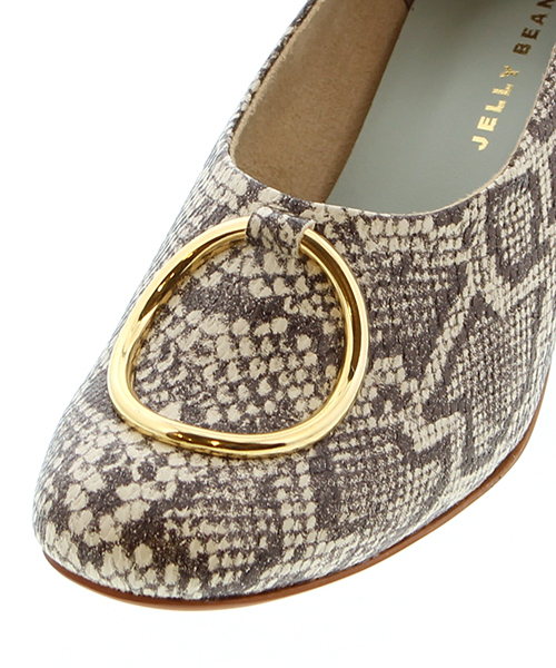 JELLY BEANS（ジェリービーンズ）の「【Sweet2月号掲載】メタルリングコウブカパンプス(134-2155)JELLY BEANS(ジェリービーンズ)（パンプス・レディース・パイソン/ブラック/ホワイト・24/24.5/23/23.5/22.5）」の15枚目の写真