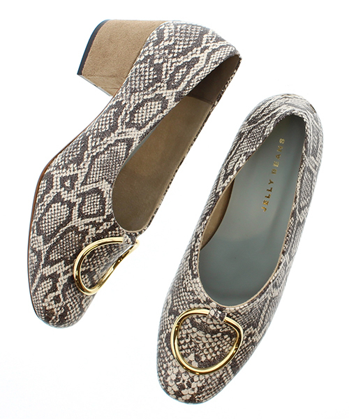 JELLY BEANS（ジェリービーンズ）の「【Sweet2月号掲載】メタルリングコウブカパンプス(134-2155)JELLY BEANS(ジェリービーンズ)（パンプス・レディース・パイソン/ブラック/ホワイト・24/24.5/23/23.5/22.5）」の5枚目の写真