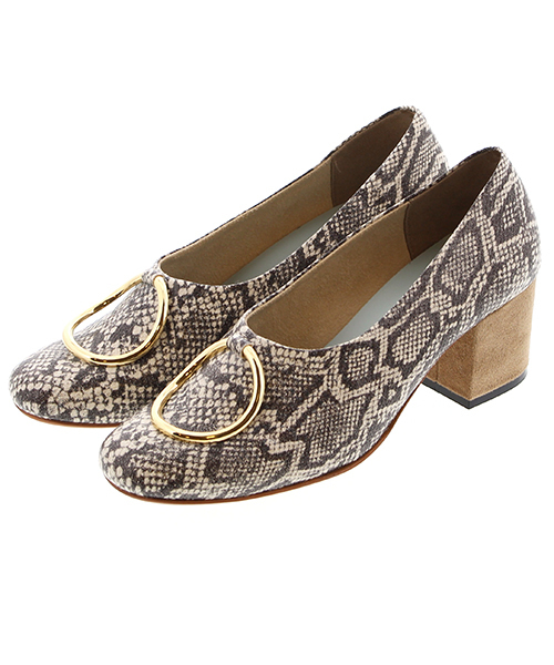 JELLY BEANS（ジェリービーンズ）の「【Sweet2月号掲載】メタルリングコウブカパンプス(134-2155)JELLY BEANS(ジェリービーンズ)（パンプス・レディース・パイソン/ブラック/ホワイト・24/24.5/23/23.5/22.5）」の17枚目の写真