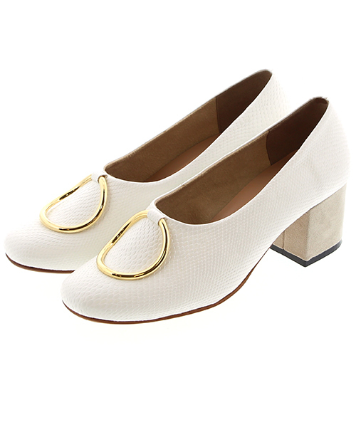 JELLY BEANS（ジェリービーンズ）の「【Sweet2月号掲載】メタルリングコウブカパンプス(134-2155)JELLY BEANS(ジェリービーンズ)（パンプス・レディース・パイソン/ブラック/ホワイト・24/24.5/23/23.5/22.5）」の20枚目の写真