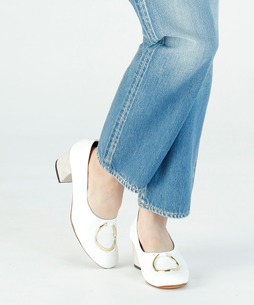 JELLY BEANS（ジェリービーンズ）の「【Sweet2月号掲載】メタルリングコウブカパンプス(134-2155)JELLY BEANS(ジェリービーンズ)（パンプス・レディース・パイソン/ブラック/ホワイト・24/24.5/23/23.5/22.5）」の21枚目の写真