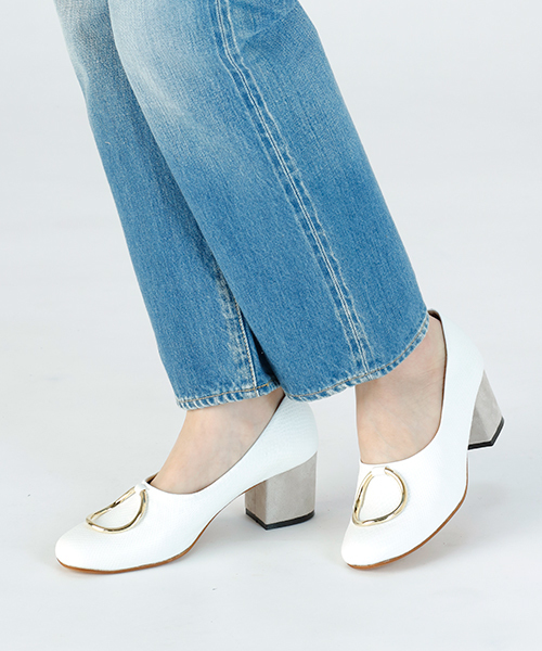 JELLY BEANS（ジェリービーンズ）の「【Sweet2月号掲載】メタルリングコウブカパンプス(134-2155)JELLY BEANS(ジェリービーンズ)（パンプス・レディース・パイソン/ブラック/ホワイト・24/24.5/23/23.5/22.5）」の22枚目の写真