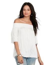 Denim & Supply Ralph Lauren | サテン オフザショルダー トップ(Tシャツ/カットソー)