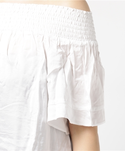 Denim & Supply Ralph Lauren（デニムアンドサプライラルフローレン）の「サテン オフザショルダー トップ（Tシャツ/カットソー・レディース・ホワイト・X-SMALL/SMALL/MEDIUM）」の9枚目の写真