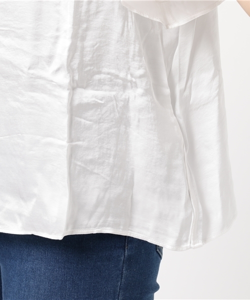 Denim & Supply Ralph Lauren（デニムアンドサプライラルフローレン）の「サテン オフザショルダー トップ（Tシャツ/カットソー・レディース・ホワイト・X-SMALL/SMALL/MEDIUM）」の10枚目の写真