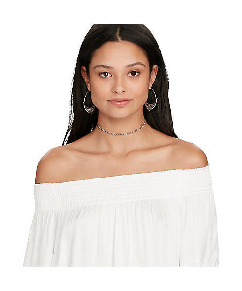 Denim & Supply Ralph Lauren（デニムアンドサプライラルフローレン）の「サテン オフザショルダー トップ（Tシャツ/カットソー・レディース・ホワイト・X-SMALL/SMALL/MEDIUM）」の4枚目の写真